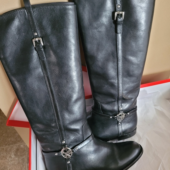 Coach MulanCalf Black tall Boot 8m - Picture 1 of 9